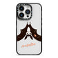 Personalised Bat With Name iPhone 14 Pro Black Impact Case on Silver phone