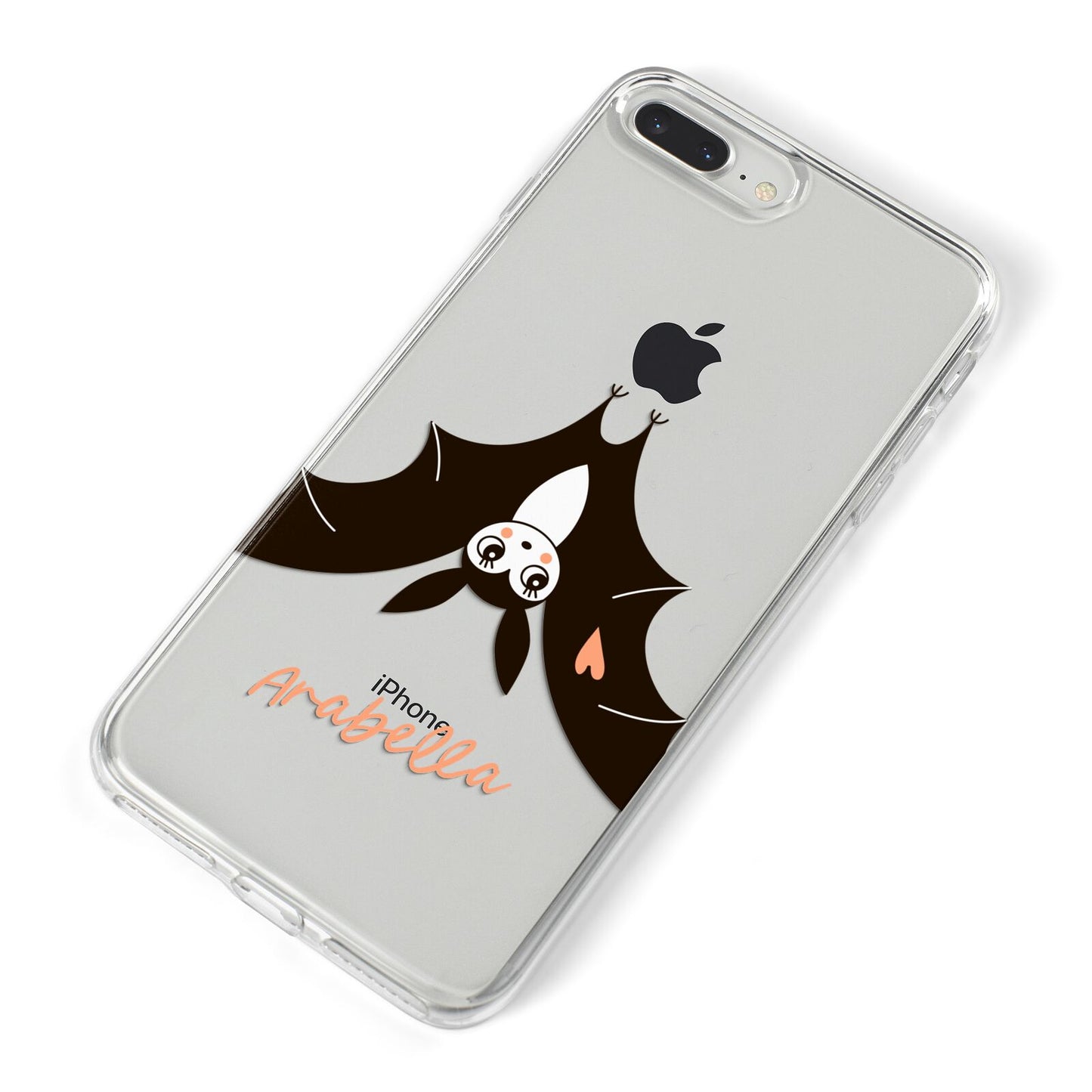 Personalised Bat With Name iPhone 8 Plus Bumper Case on Silver iPhone Alternative Image