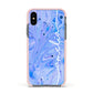 Personalised Bath Bomb Apple iPhone Xs Impact Case Pink Edge on Black Phone