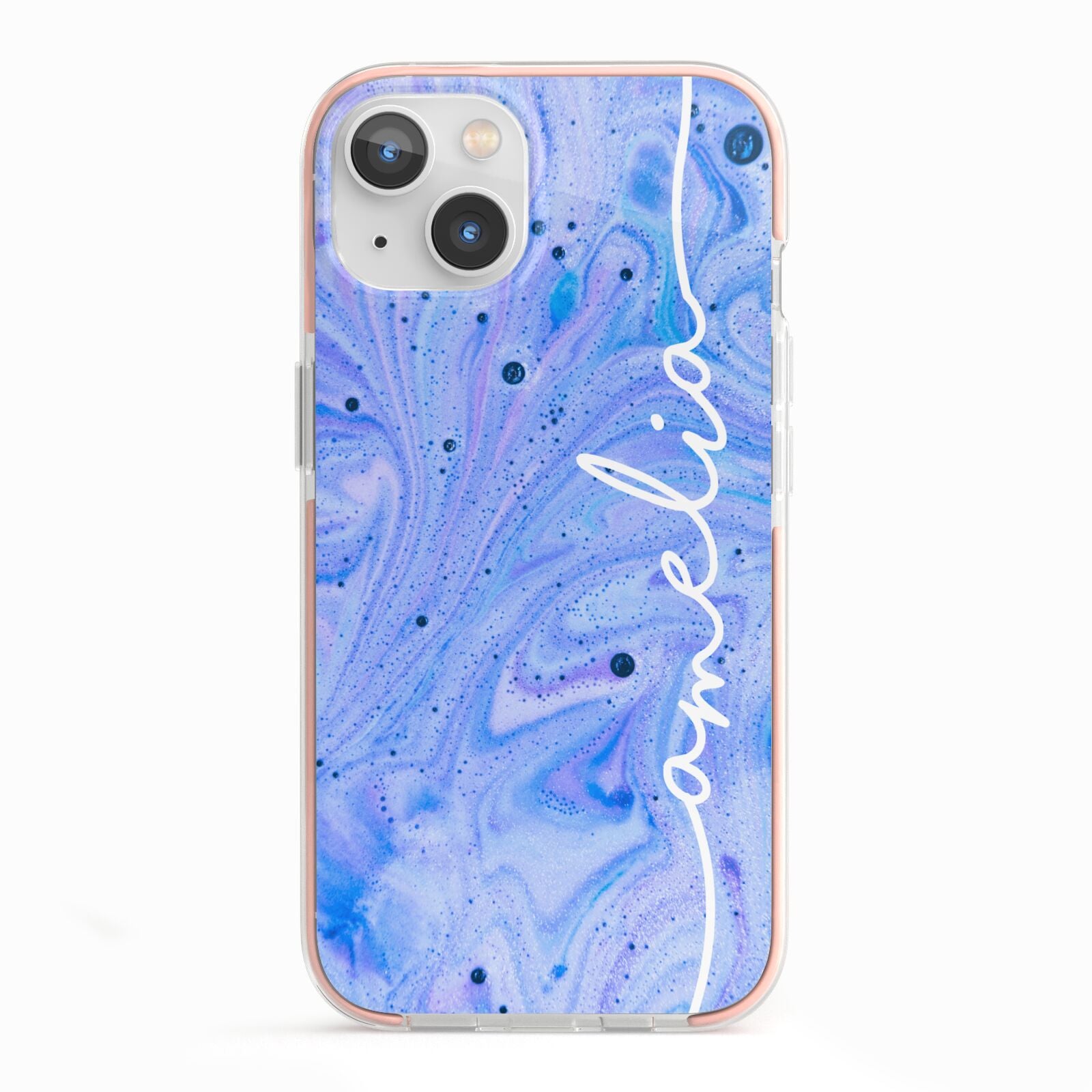 Personalised Bath Bomb iPhone 13 TPU Impact Case with Pink Edges