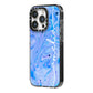 Personalised Bath Bomb iPhone 14 Pro Black Impact Case Side Angle on Silver phone