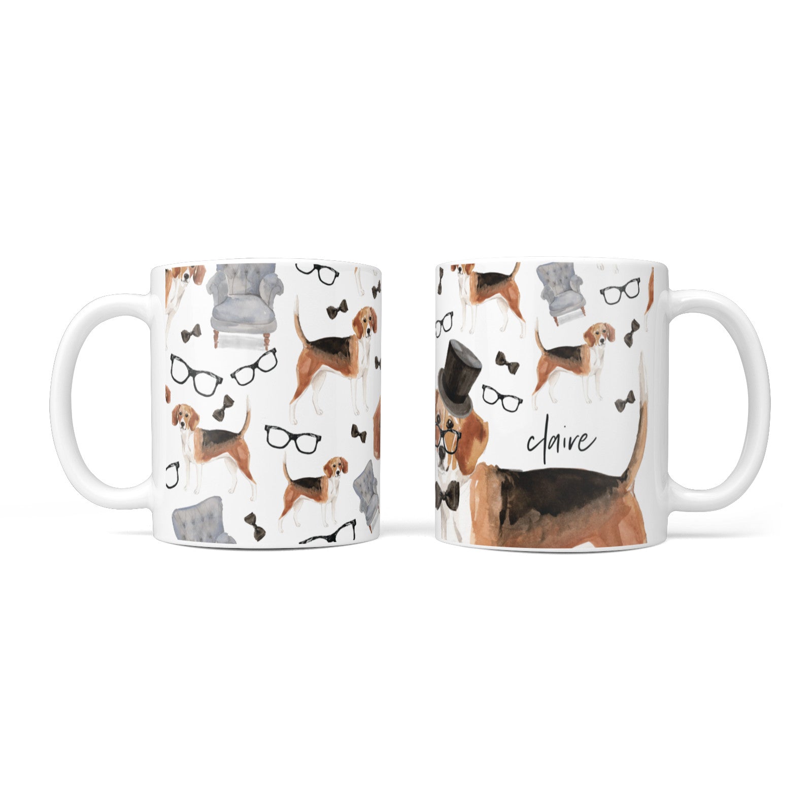 Personalised Beagle Dog 10oz Mug Alternative Image 3