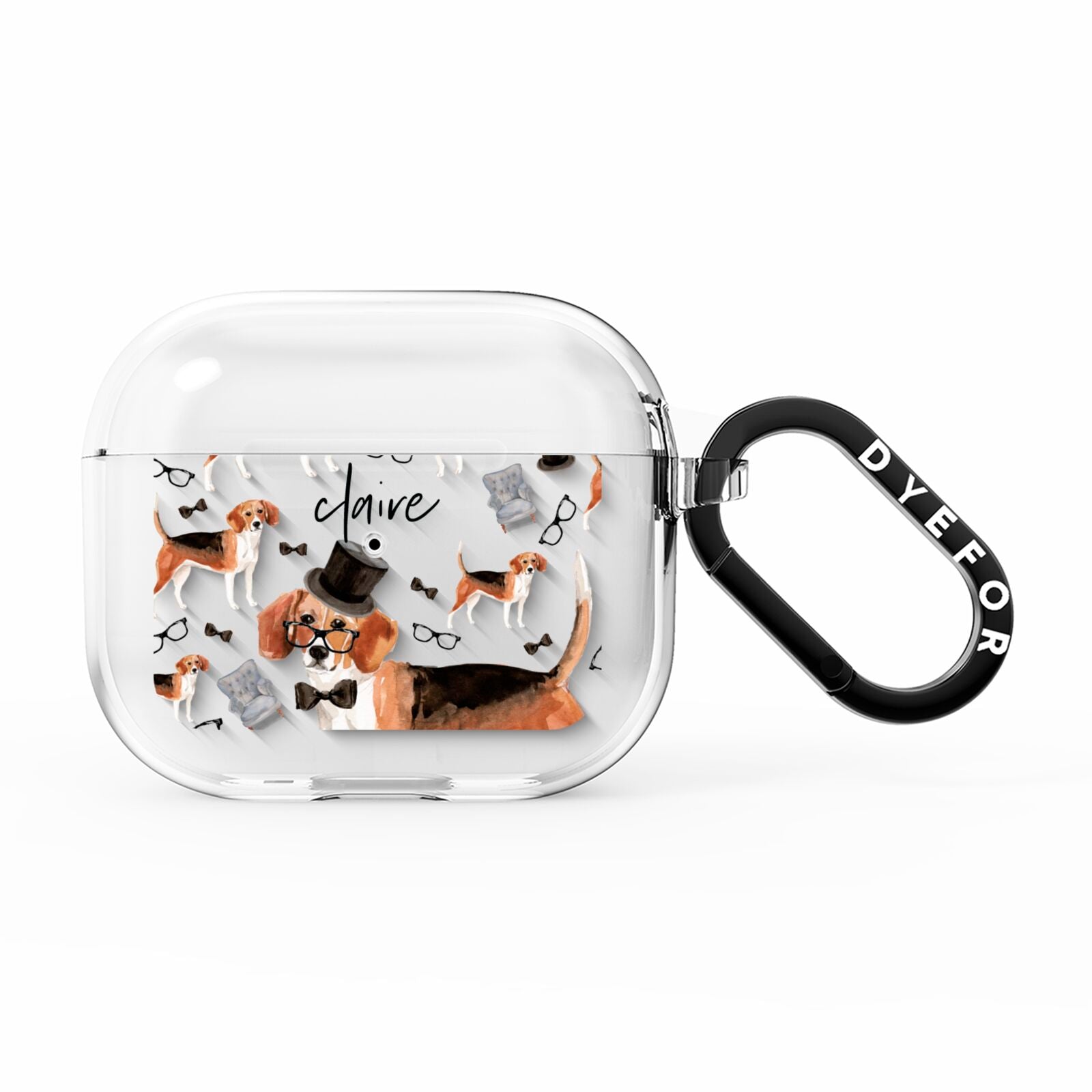 Personalised Beagle Dog AirPods Clear Case 3rd Gen