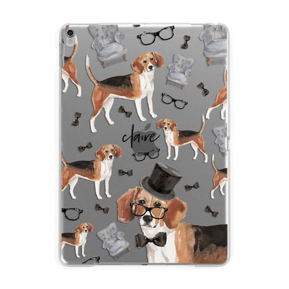 Personalised Beagle Dog Apple iPad Silver Case