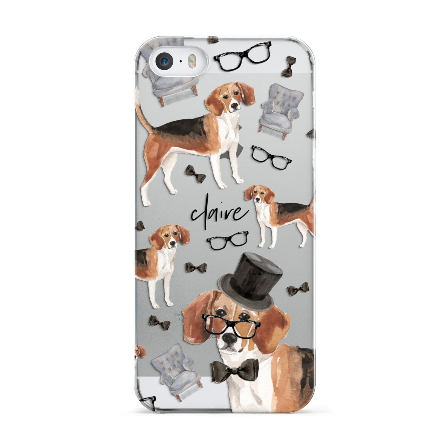 Personalised Beagle Dog Apple iPhone 5 Case