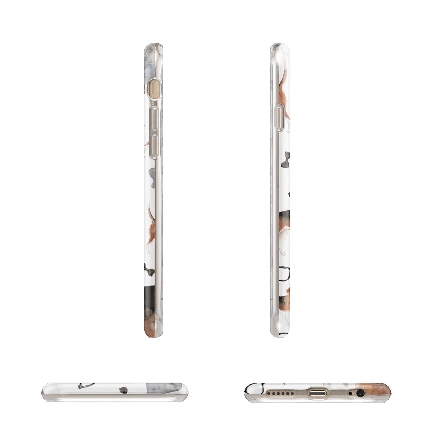 Personalised Beagle Dog Apple iPhone 6 3D Wrap Tough Case Alternative Image Angles