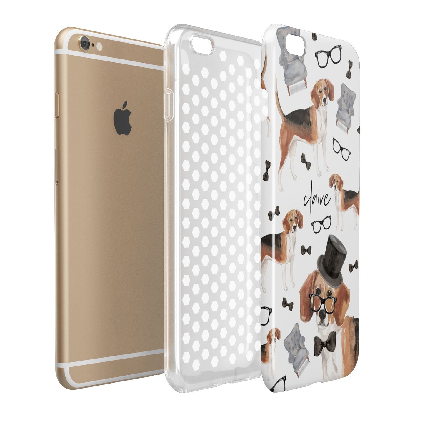 Personalised Beagle Dog Apple iPhone 6 Plus 3D Tough Case Expand Detail Image