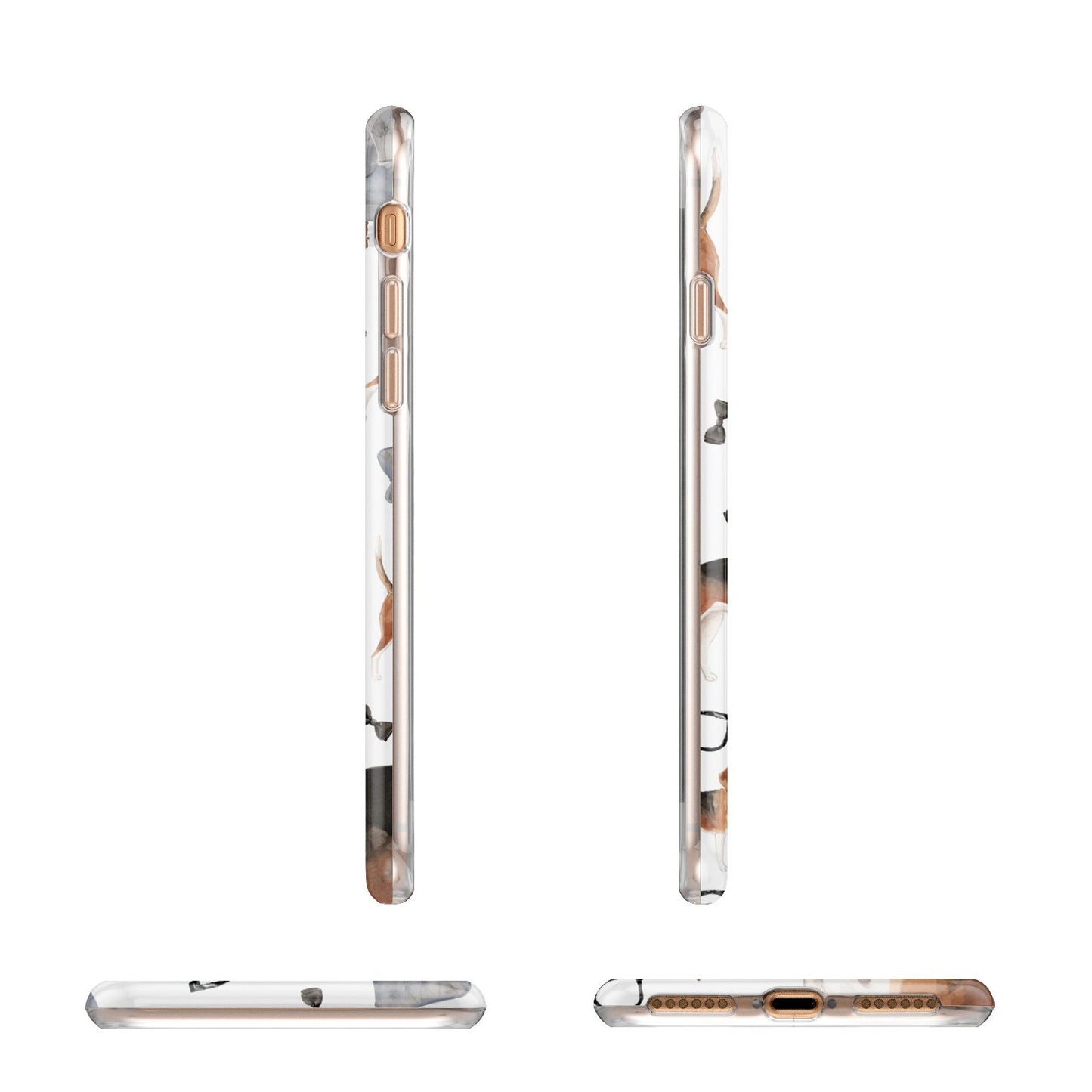 Personalised Beagle Dog Apple iPhone 7 8 3D Wrap Tough Case Alternative Image Angles