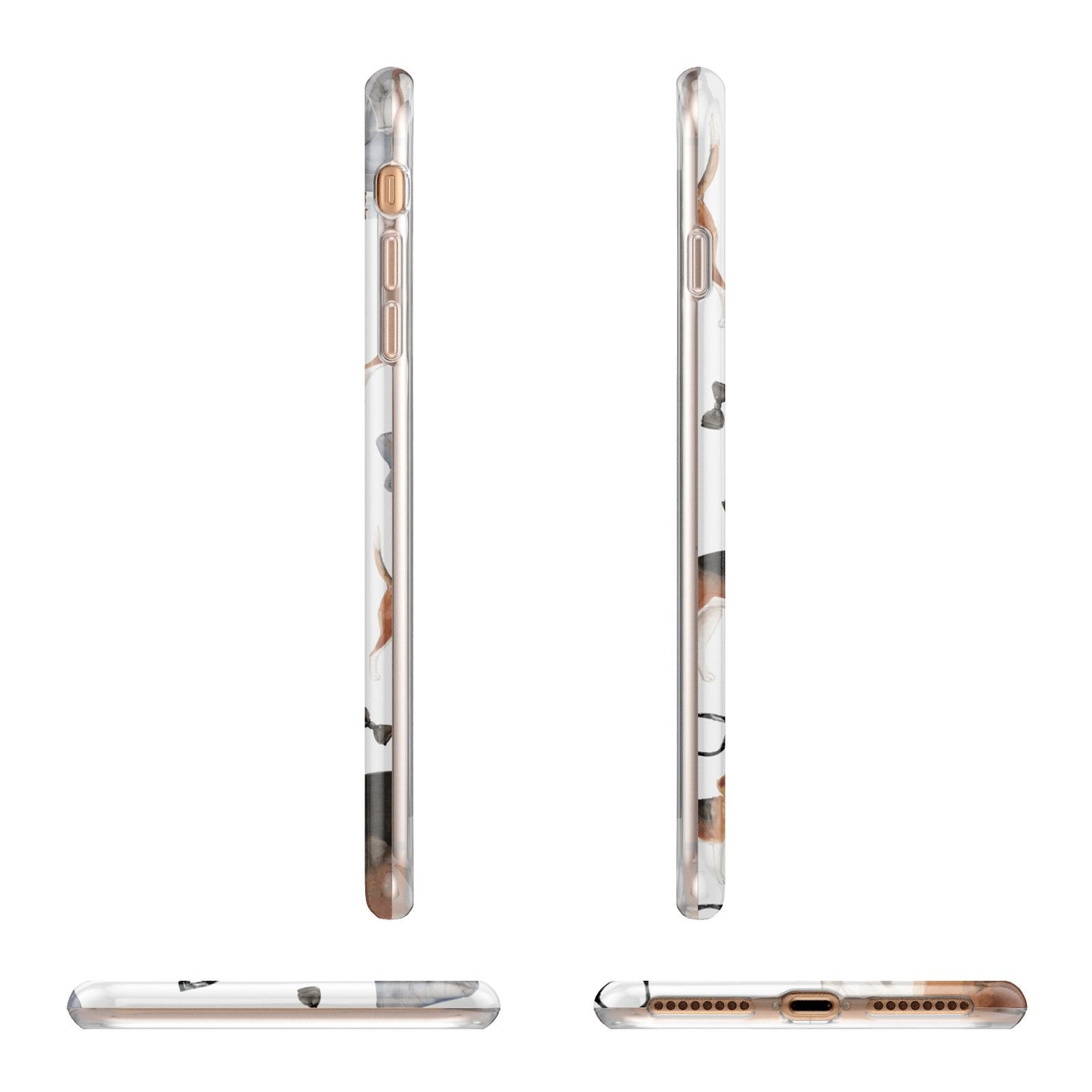 Personalised Beagle Dog Apple iPhone 7 8 Plus 3D Wrap Tough Case Alternative Image Angles