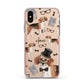 Personalised Beagle Dog Apple iPhone Xs Impact Case Pink Edge on Gold Phone