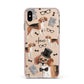 Personalised Beagle Dog Apple iPhone Xs Max Impact Case Pink Edge on Gold Phone
