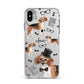 Personalised Beagle Dog Apple iPhone Xs Max Impact Case White Edge on Silver Phone