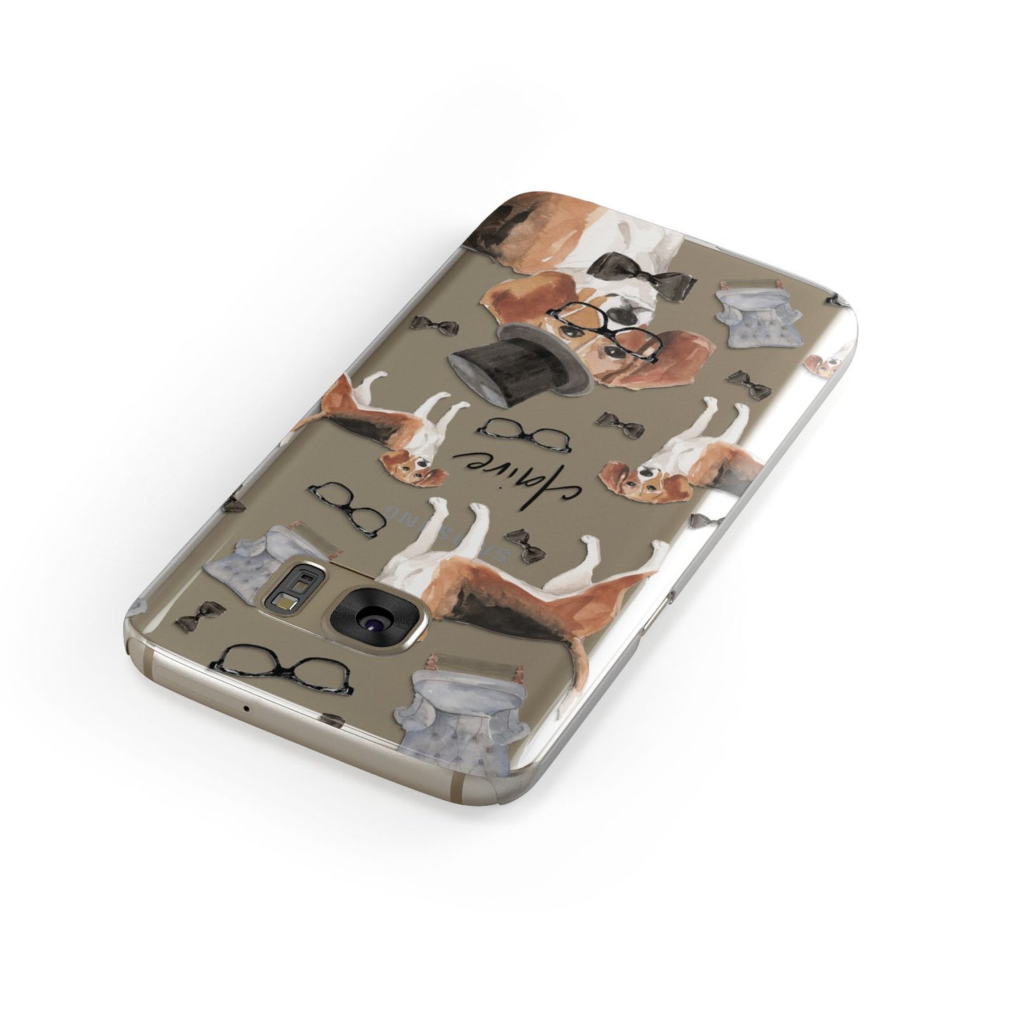 Personalised Beagle Dog Samsung Galaxy Case Front Close Up