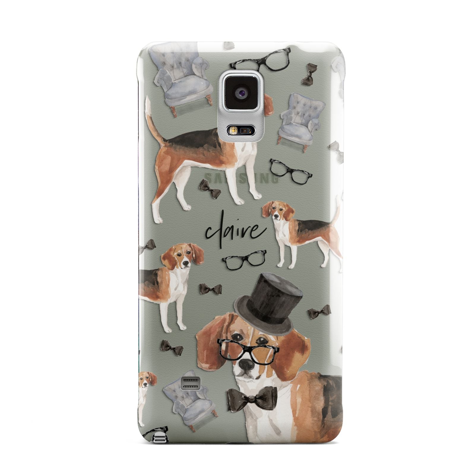 Personalised Beagle Dog Samsung Galaxy Note 4 Case