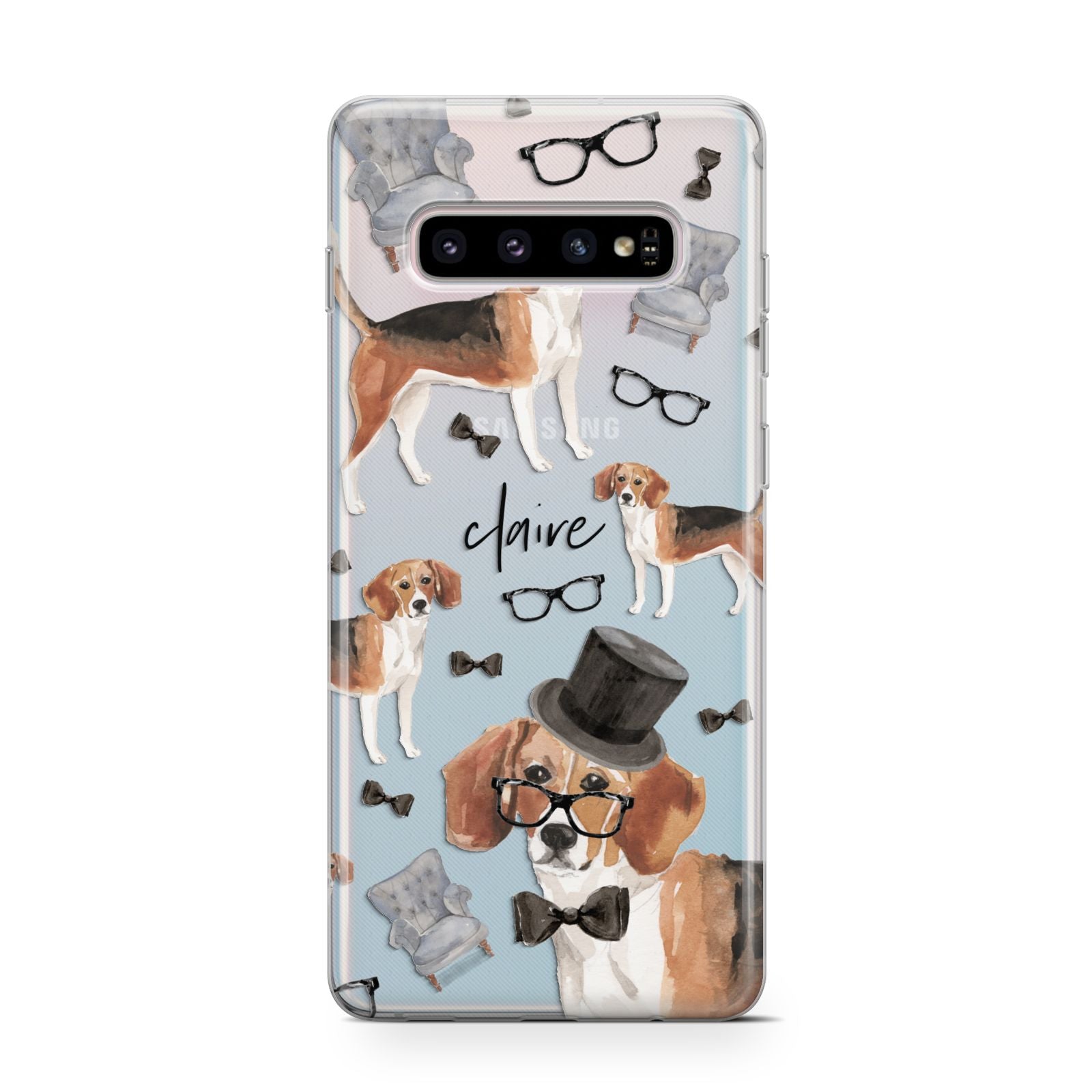 Personalised Beagle Dog Samsung Galaxy S10 Case