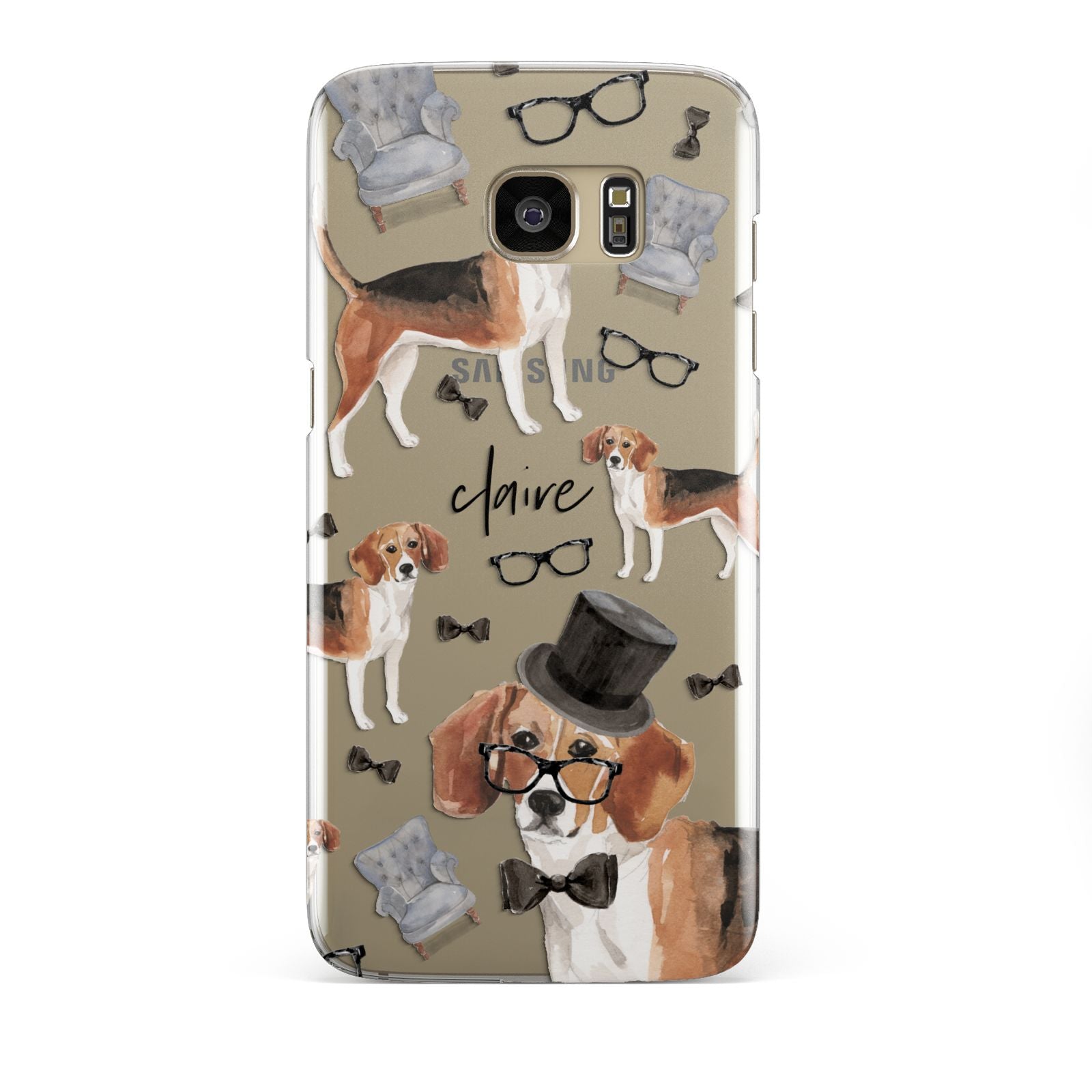 Personalised Beagle Dog Samsung Galaxy S7 Edge Case
