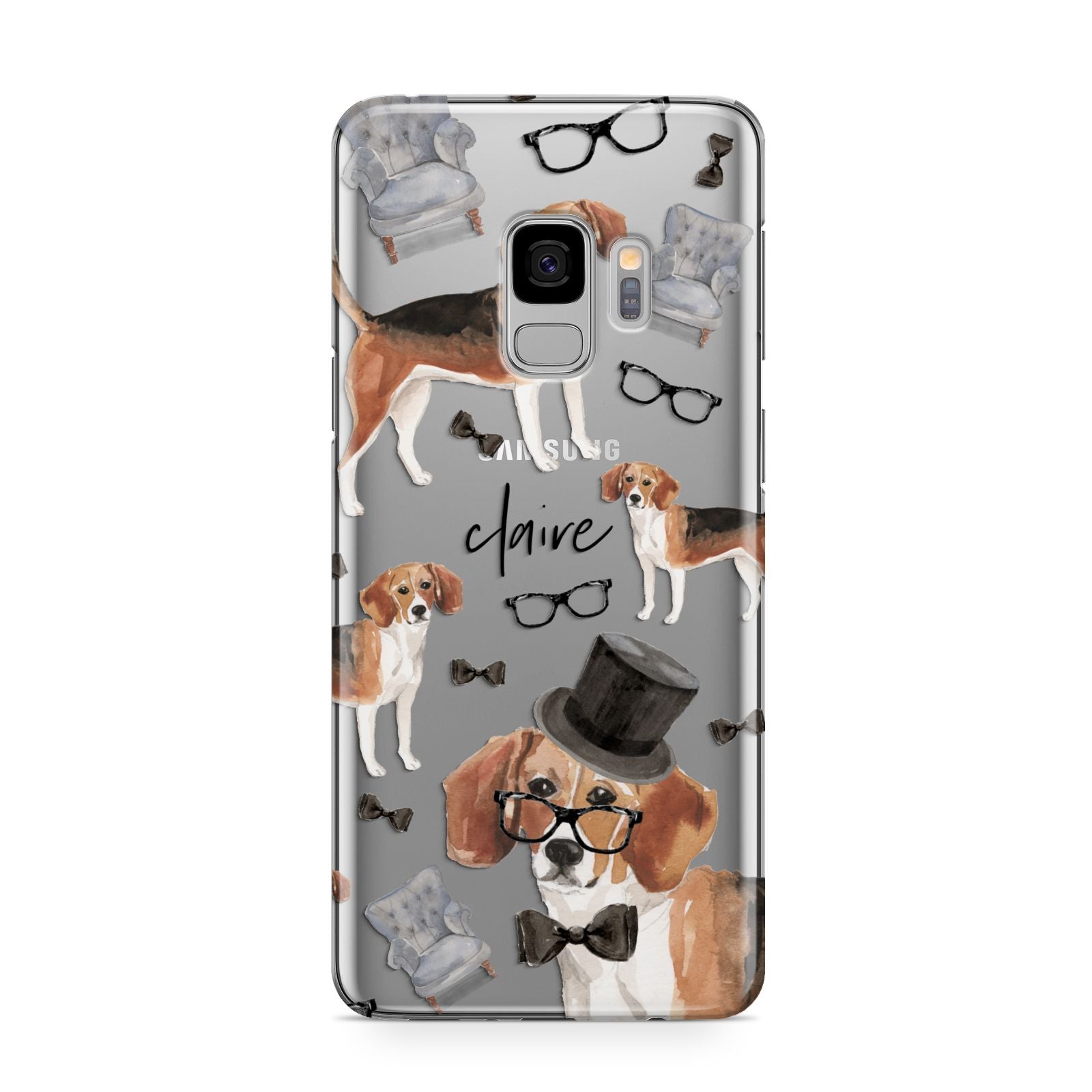 Personalised Beagle Dog Samsung Galaxy S9 Case
