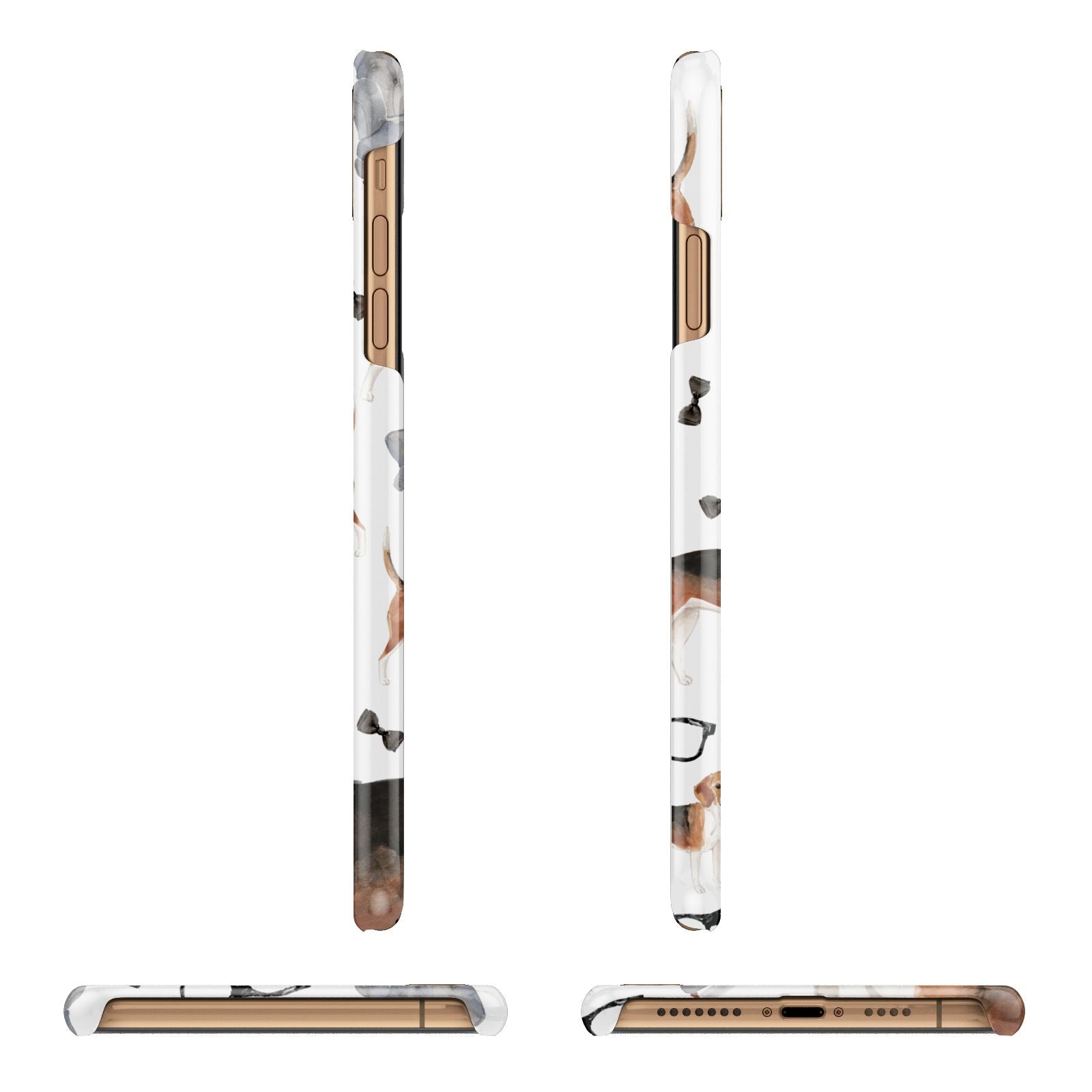 Personalised Beagle Dog iPhone 11 Pro Max 3D Snap Case Angle Images