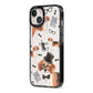 Personalised Beagle Dog iPhone 13 Black Impact Case Side Angle on Silver phone