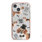 Personalised Beagle Dog iPhone 13 Mini TPU Impact Case with Pink Edges