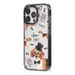 Personalised Beagle Dog iPhone 13 Pro Black Impact Case Side Angle on Silver phone