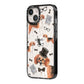 Personalised Beagle Dog iPhone 14 Black Impact Case Side Angle on Silver phone
