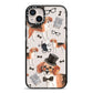 Personalised Beagle Dog iPhone 14 Plus Black Impact Case on Silver phone