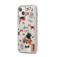 Personalised Beagle Dog iPhone 14 Plus Glitter Tough Case Starlight Angled Image