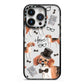 Personalised Beagle Dog iPhone 14 Pro Black Impact Case on Silver phone