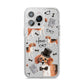Personalised Beagle Dog iPhone 14 Pro Max Glitter Tough Case Silver