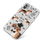 Personalised Beagle Dog iPhone X Bumper Case on Silver iPhone