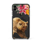 Personalised Bear Apple iPhone Xs Max Impact Case Black Edge on Black Phone