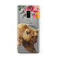 Personalised Bear Samsung Galaxy S9 Plus Case on Silver phone