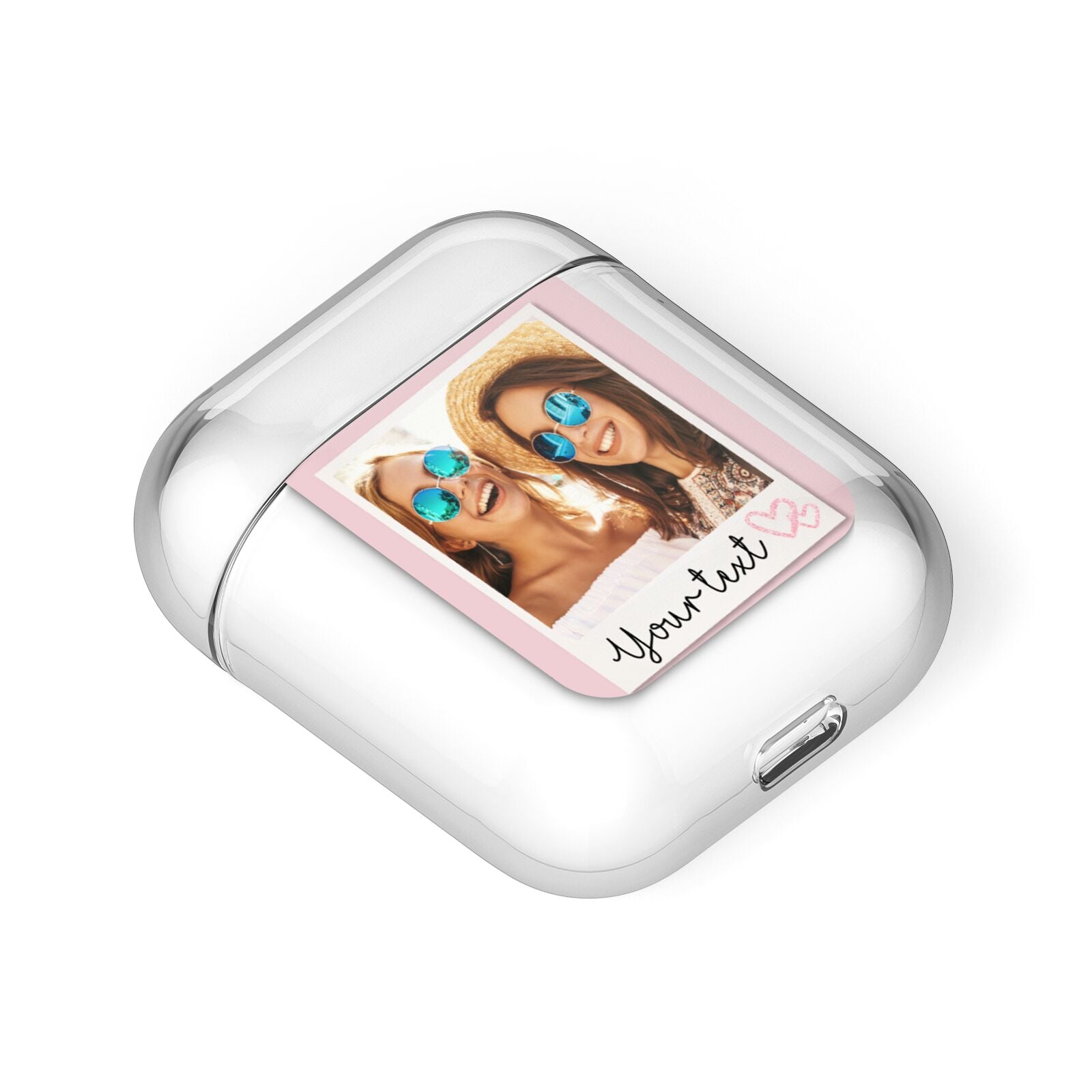 Personalised Best Friend Photo AirPods Case Laid Flat