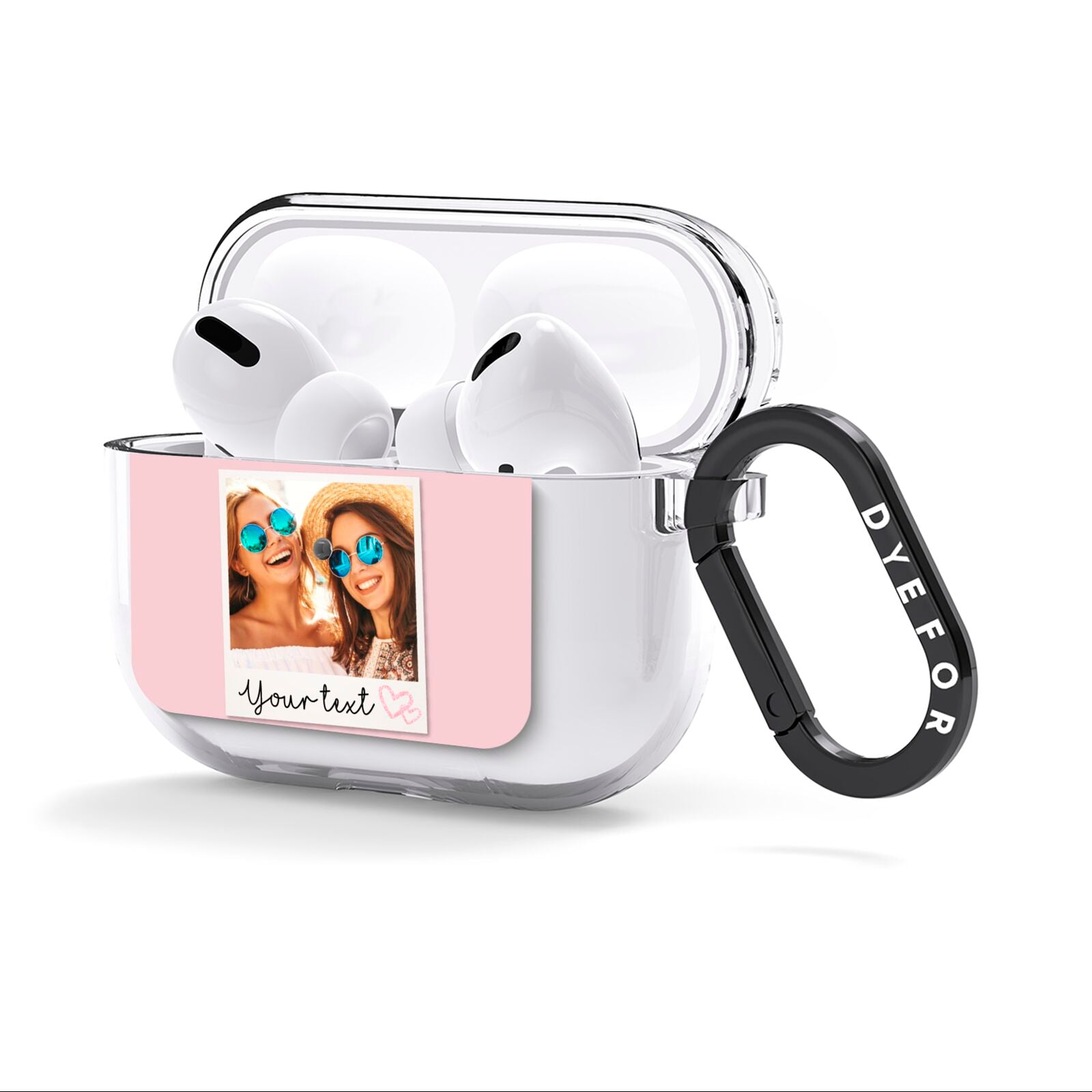 Personalised Best Friend Photo AirPods Clear Case 3rd Gen Side Image