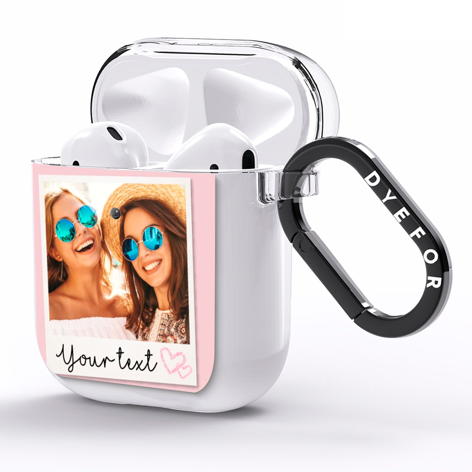 Personalised Best Friend Photo AirPods Clear Case Side Image