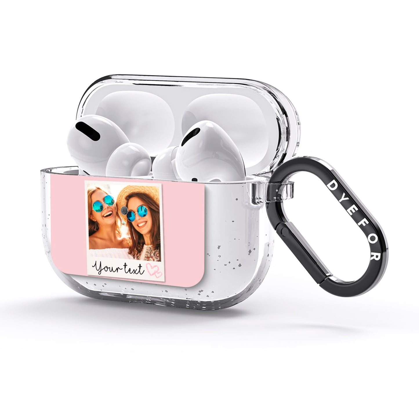 Personalised Best Friend Photo AirPods Glitter Case 3rd Gen Side Image