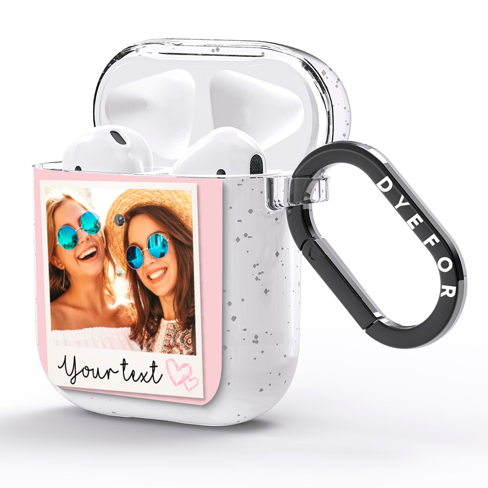 Personalised Best Friend Photo AirPods Glitter Case Side Image