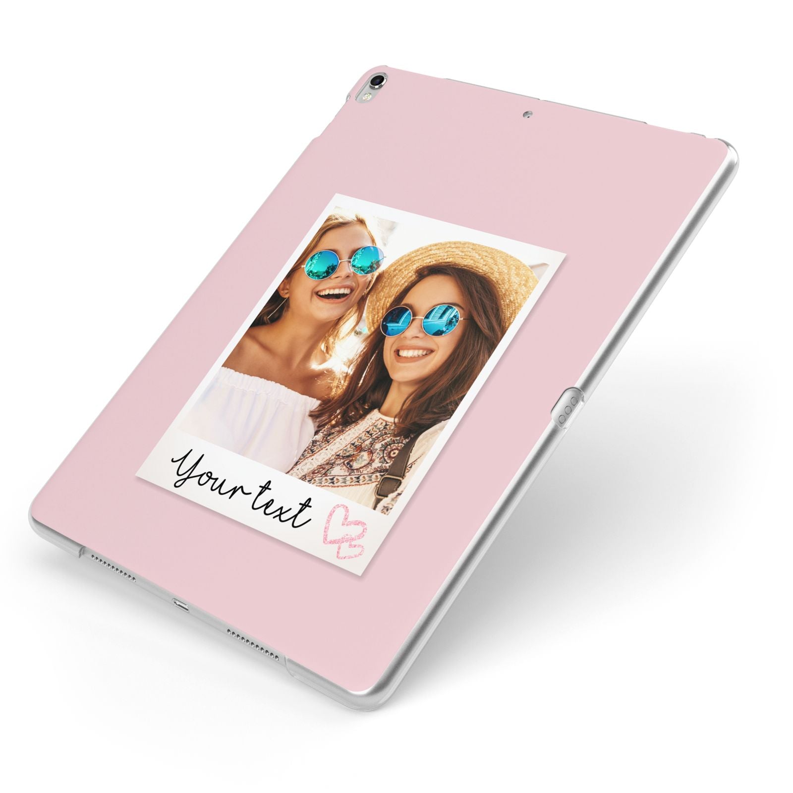 Personalised Best Friend Photo Apple iPad Case on Silver iPad Side View