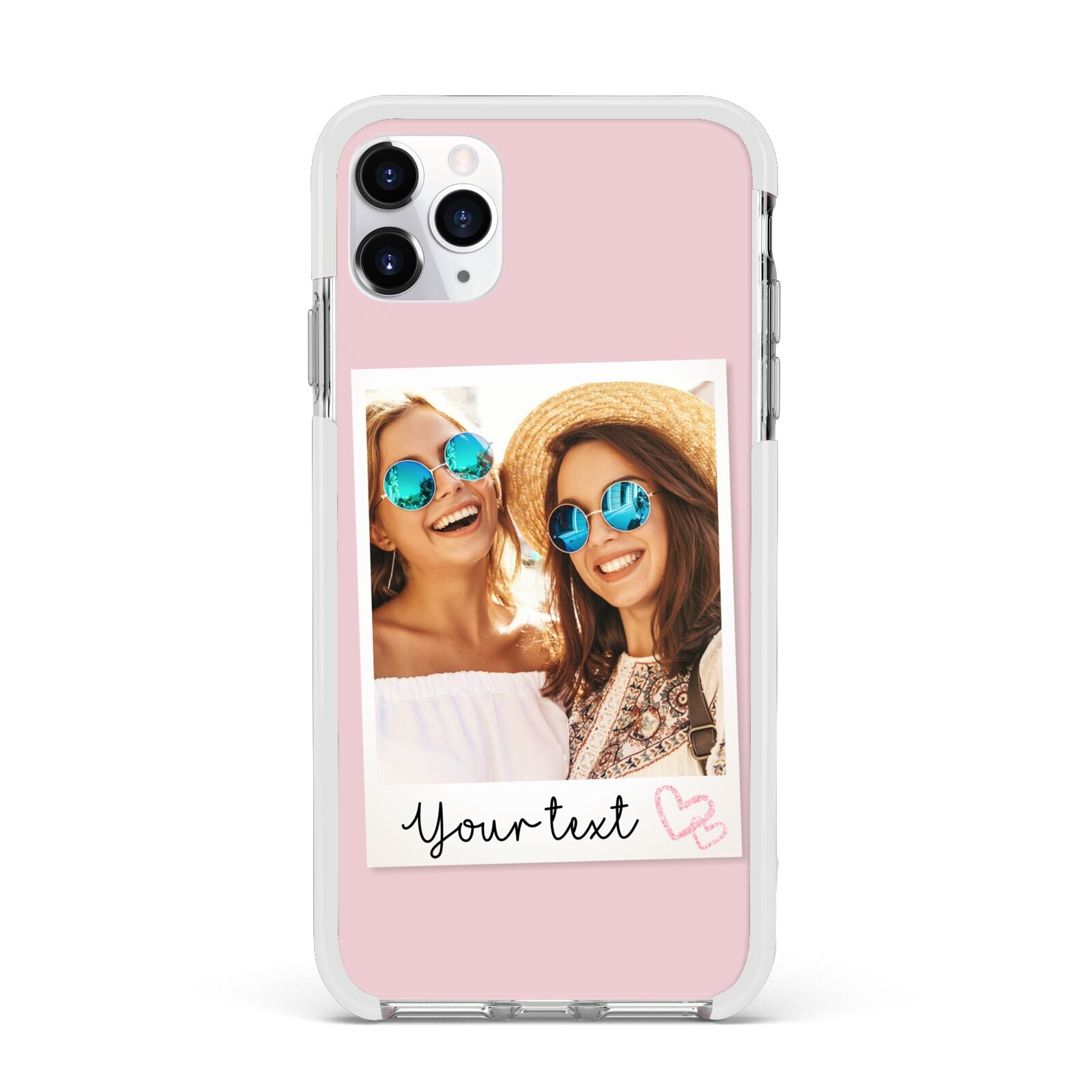 Personalised Best Friend Photo Apple iPhone 11 Pro Max in Silver with White Impact Case
