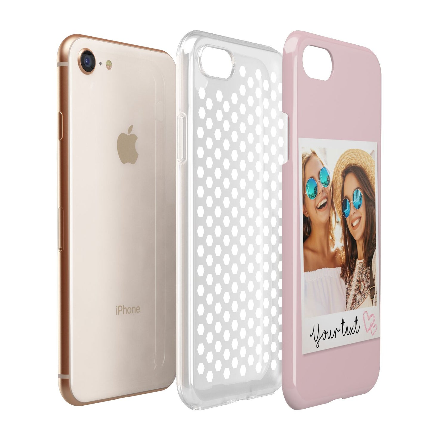 Personalised Best Friend Photo Apple iPhone 7 8 3D Tough Case Expanded View