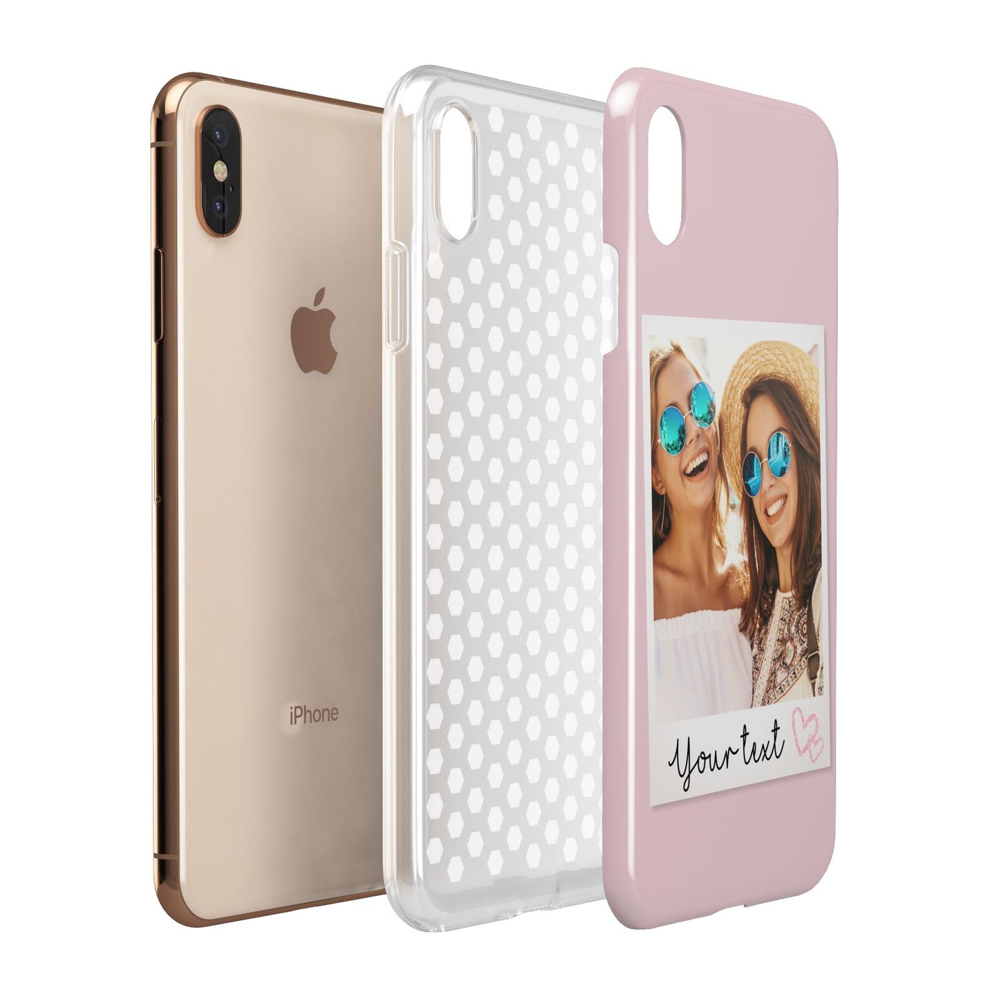 Personalised Best Friend Photo Apple iPhone Xs Max 3D Tough Case Expanded View