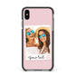 Personalised Best Friend Photo Apple iPhone Xs Max Impact Case Black Edge on Black Phone