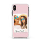 Personalised Best Friend Photo Apple iPhone Xs Max Impact Case White Edge on Black Phone