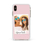 Personalised Best Friend Photo Apple iPhone Xs Max Impact Case White Edge on Gold Phone