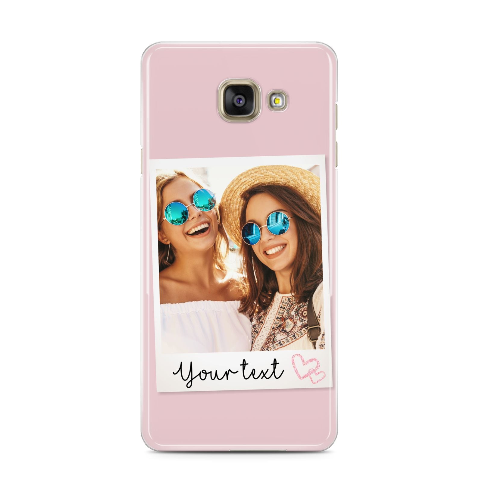 Personalised Best Friend Photo Samsung Galaxy A3 2016 Case on gold phone