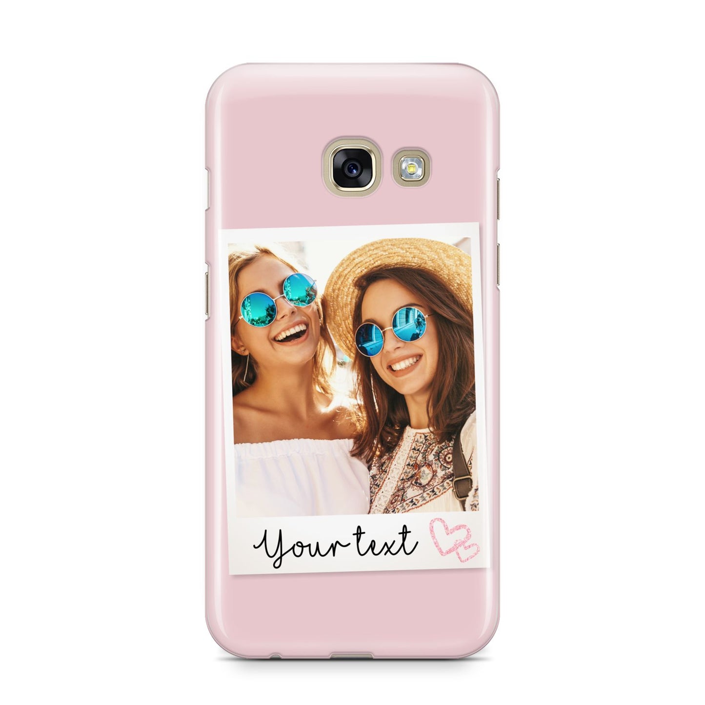 Personalised Best Friend Photo Samsung Galaxy A3 2017 Case on gold phone