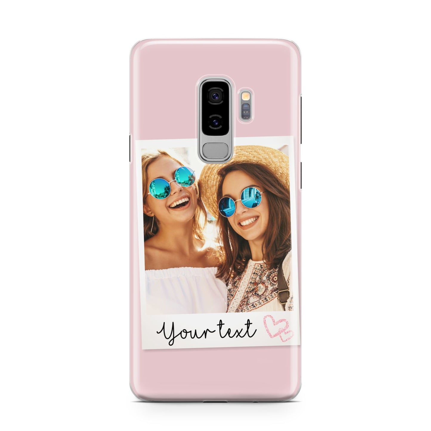 Personalised Best Friend Photo Samsung Galaxy S9 Plus Case on Silver phone