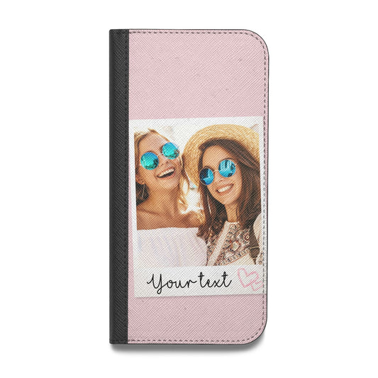 Personalised Best Friend Photo Vegan Leather Flip iPhone Case