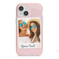 Personalised Best Friend Photo iPhone 13 Mini TPU Impact Case with Pink Edges